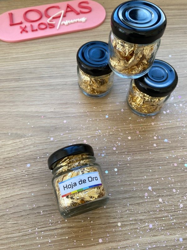 Producto - Papel oro frasco