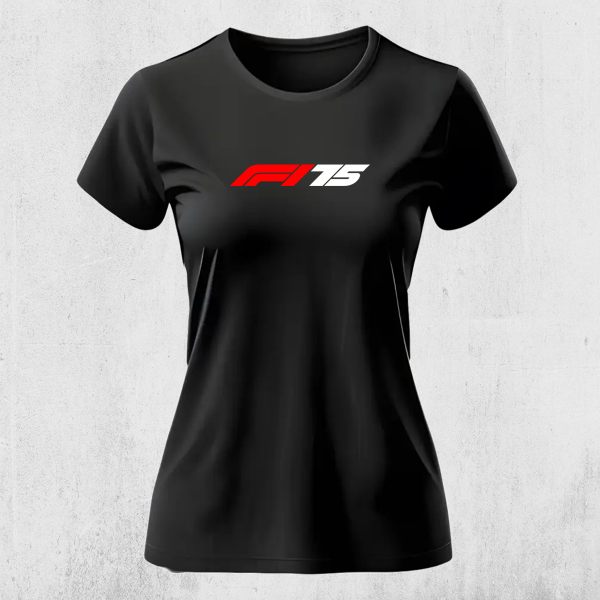 Producto - Remera Formula 1 Mujer Frente y Espalda Negra