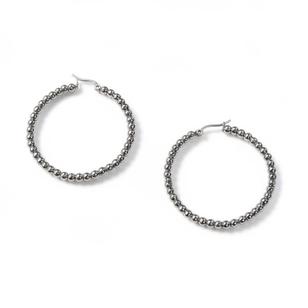 Producto - Argollas con bolitas acero común