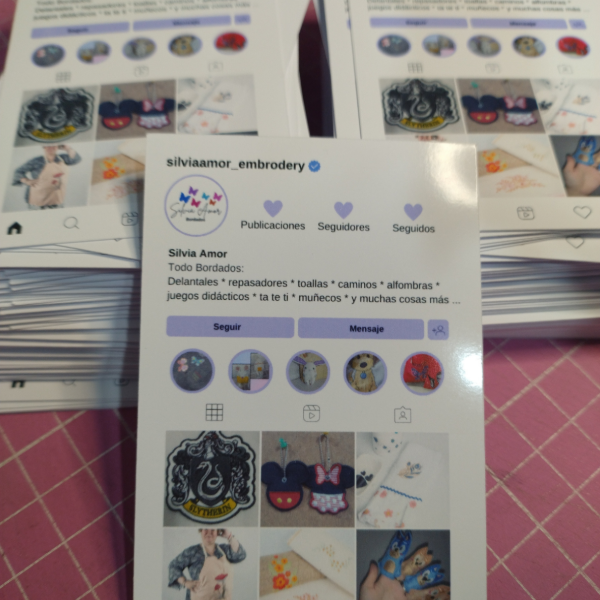 Producto - 100 Tarjetas Estilo Feed de Instagram. (9x6cm) - 5