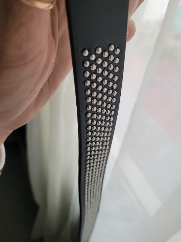 Producto - Cinto negro con tachas- PU - talle M - 1