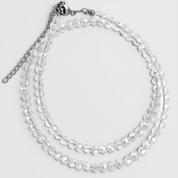 Producto - Collar de cristal checo y acero quirúrgico - 4mm - Cristal