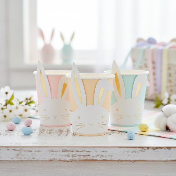 Producto - Vaso Conejo pastel con aplique x 6