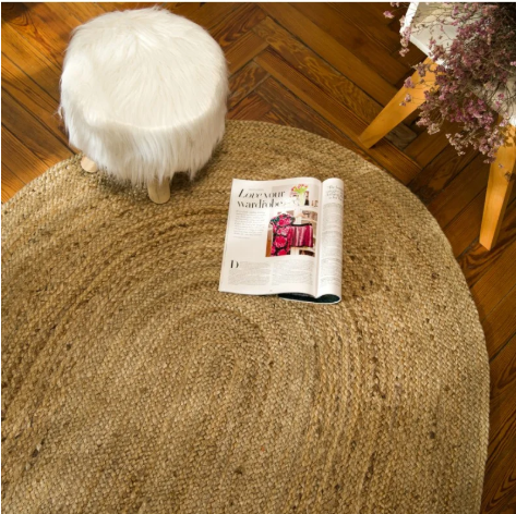 Producto - Alfombra oval de yute 70x120