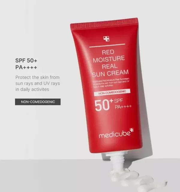 Producto - Protector Solar Piel Acne  - Medicube Red Moisture Real Sun Cream SPF50+ 50ml. - 0