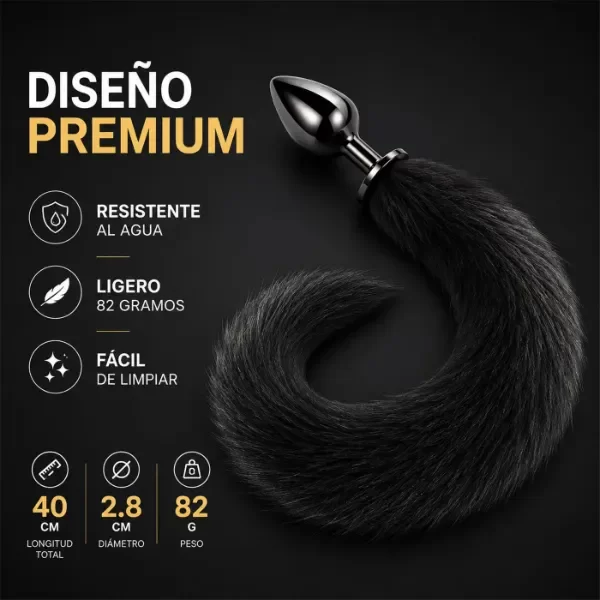 Producto - PLUG ANAL COLA NEGRA SMALL - 1