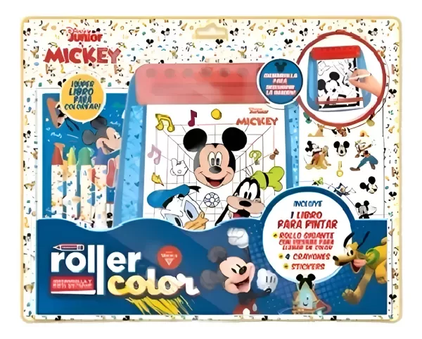 Producto - Roller Color Libro Para Pintar +Rollo Con Escenas Mickey