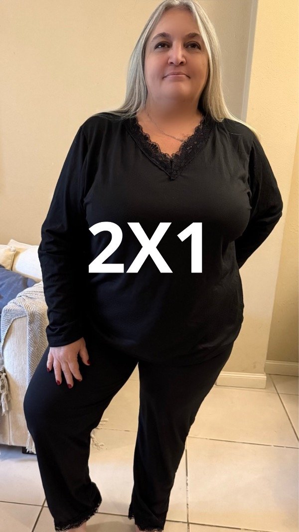 Producto - Pijama Pantalón y remera negra