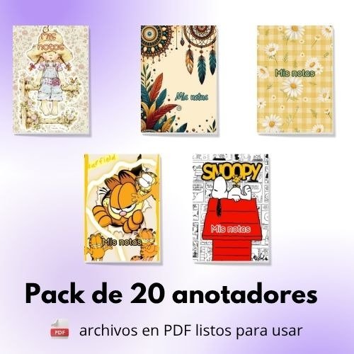 Producto - Pack de 20 diseños para anotadores