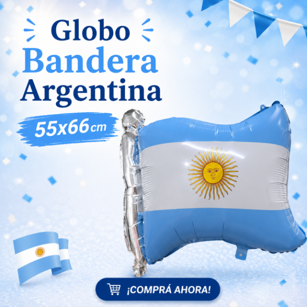Producto - Globo bandera Argentina 66x55cm