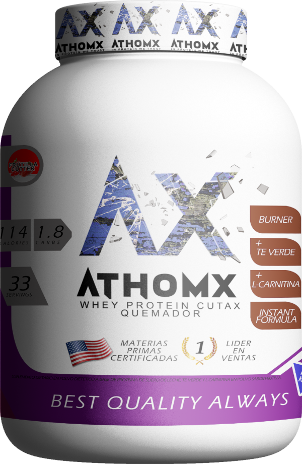 Producto - CutaX Whey Protein Quemador de Grasa + L-Carnitina + Te Verde AthomX 1 Kg