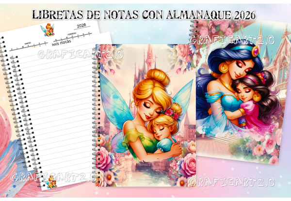 Producto - PACK DIGITAL PARA MAMÁ LIBRETAS DE NOTAS CON ALMANAQUE 2026