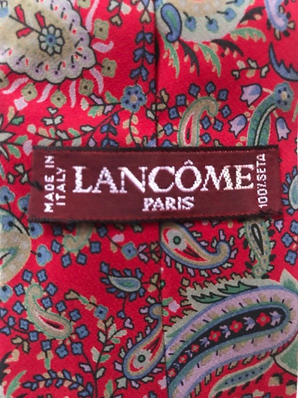 Producto - Vintage Lancome made in Italy silk tie.