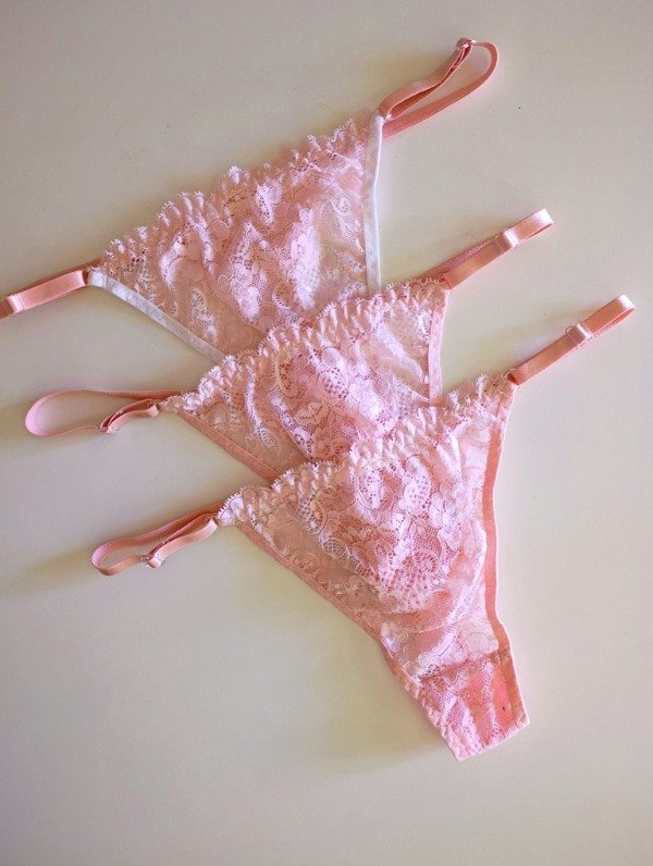 Producto - Tanga puntilla rosa T.L/XL