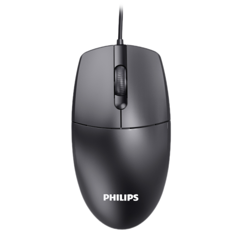 Producto - Mouse optico -usb -1200dpi -3 botones -black -Philips 2000 Series (SPK7247B)