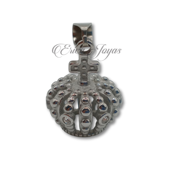 Producto - Dije macizo 3D Corona con cruz (LJDM0011)