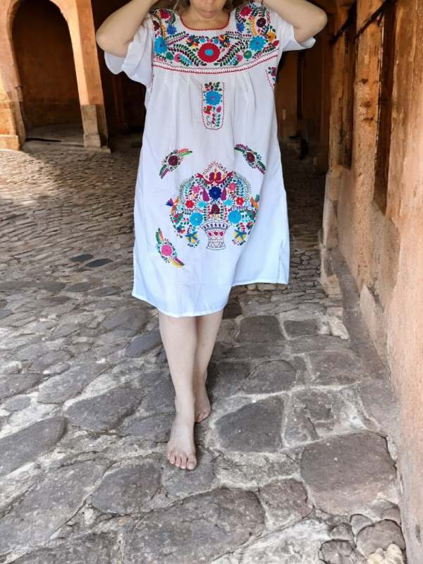 Producto - Vestido Puebla corto Blanco L