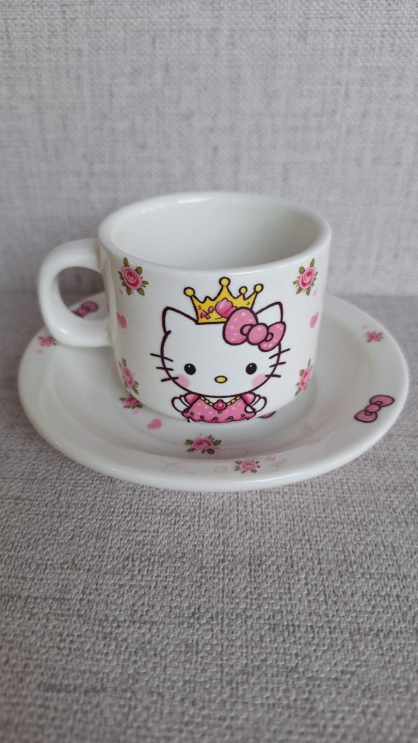 Producto - Tacita con plato Kitty - 1