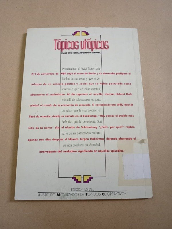 Producto - Tópicos utópicos - Autores varios - IMFC sin fechar - 1