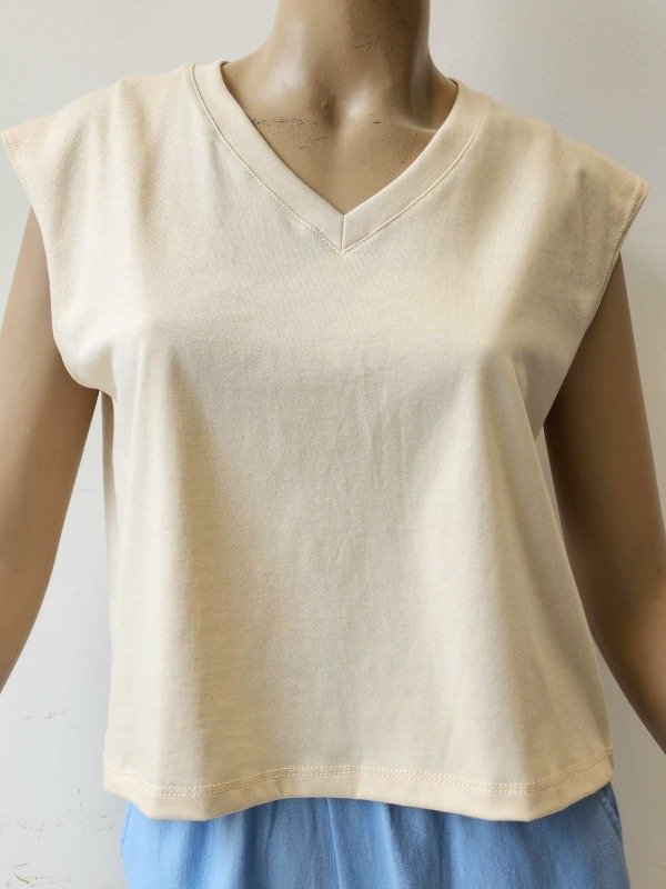 Producto - Sin Manga Cuello V Algodón 24/1 (Art. 6070)