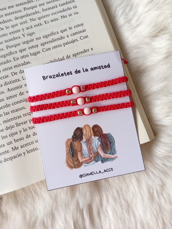 Producto - pulseras para compartir brazalete rojas