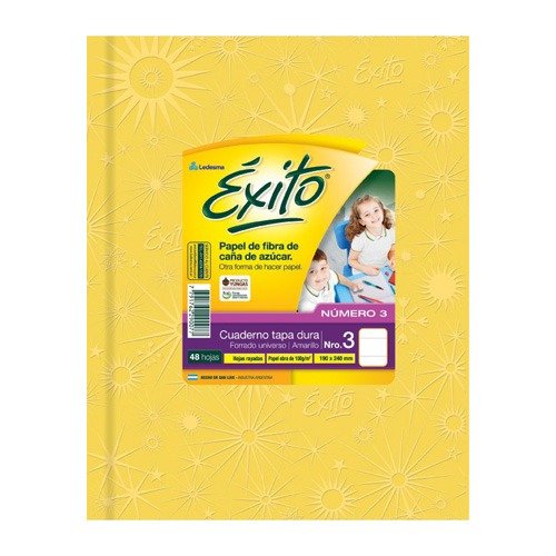 Producto - CUADERNO TAPA DURA EXITO 3 FORR.19X23,5 X 48 HS