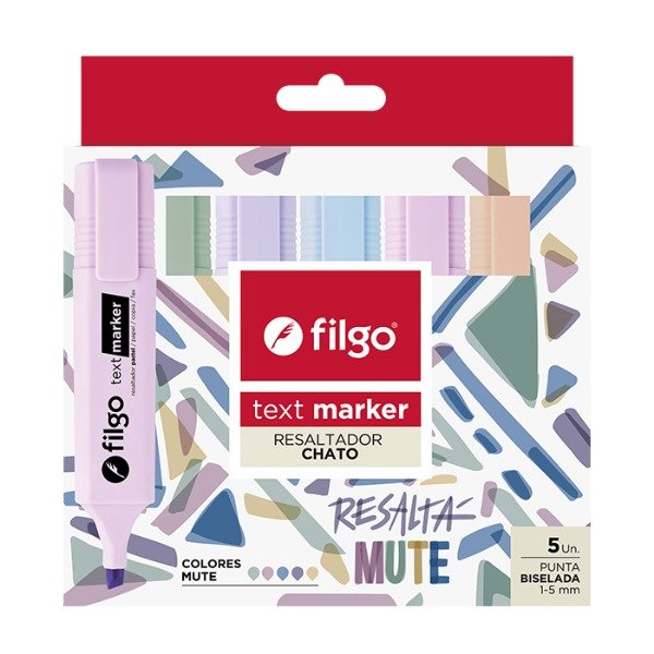 Producto - RESALTADOR FILGO MUTE CHATO X5