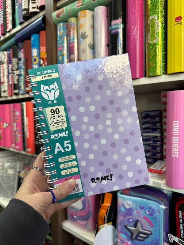 Producto - Cuaderno A5 Point Lila Rayado