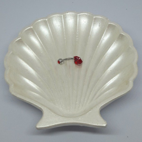 Producto - Piercing ombligo Corazón rojo