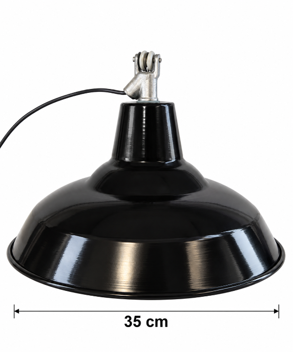 Producto - Lampara galponera negra 35 cm