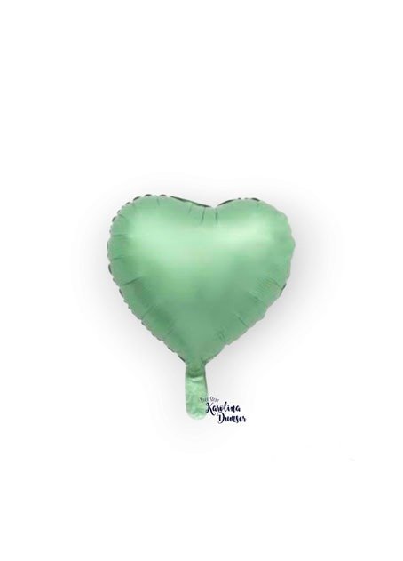 Producto - Globo Corazón Verde Claro Satinado 18"