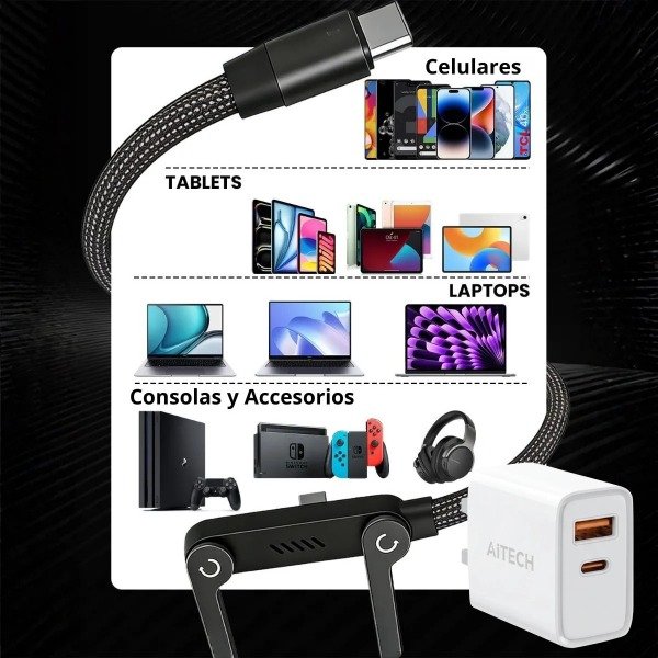 Producto - Cable Lightning + soporte invisible - 5