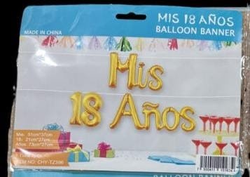 Producto - Mis 18 años dorado