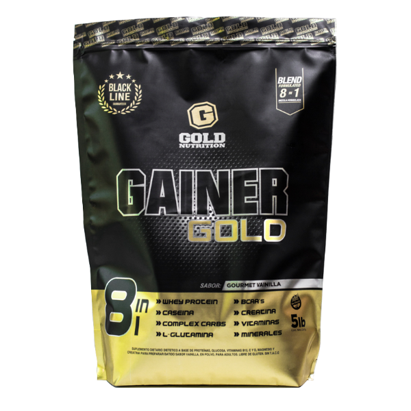 Producto - Gainer Gold Nutrition 5 Lbs Ganador De Masa Muscular 8 en 1