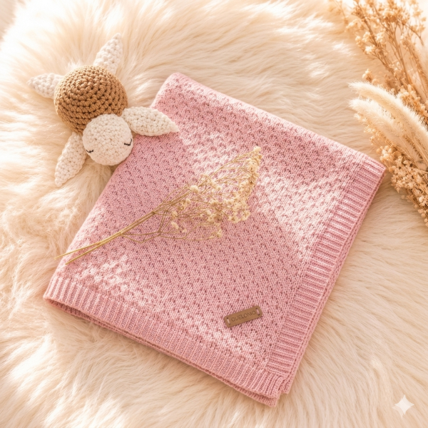 Producto - MANTITA REVERSIBLE ROSA VIEJO