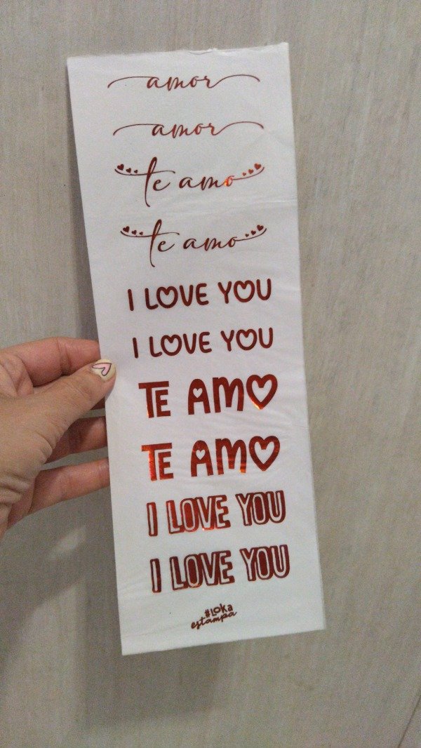 Producto - Estampas para VELAS SHINE Seda 10,5x30cm Love #63