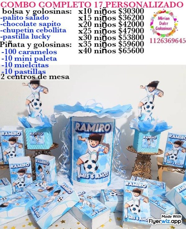 Producto - Combo cumpleaños 17 supercampeones