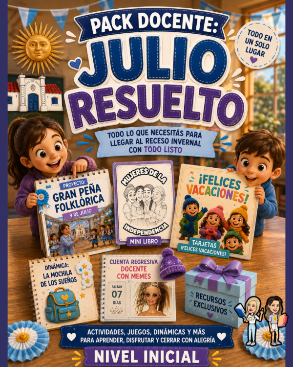 Producto - PACK DOCENTE. JULIO RESUELTO. NIVEL INICIAL
