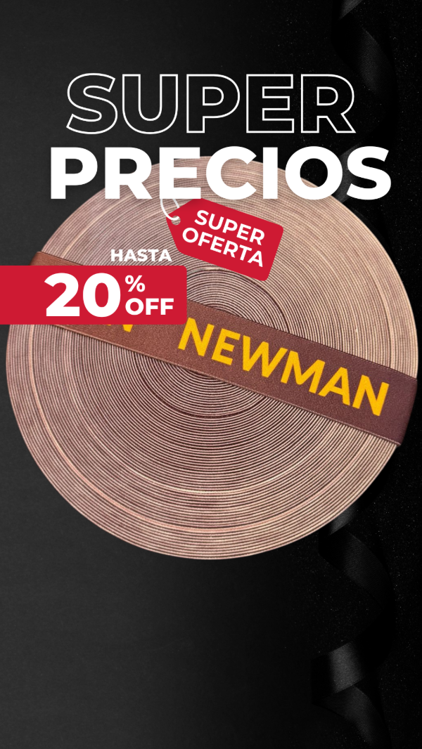 Producto - Elástico 40mm Newman Fondo Bordo Letras Naranja