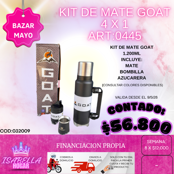 Producto - KIT DE MATE GOAT  4 X 1 - COD:032009