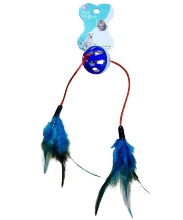 Producto - Pelotita con cascabel y plumas