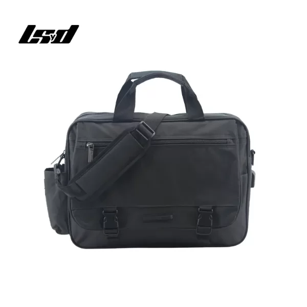 Producto - PORTAFOLIO NEGRO Y  GRIS CON PUERTO USB LSYD 19" 91.705