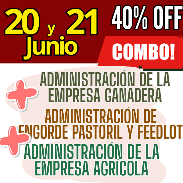 Producto - COMBO 3 CURSOS: Admin Ganadera + Engorde Pastoril y Feedlot + Admin Agrícola