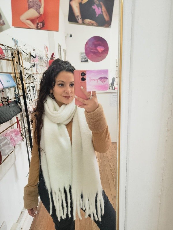 Producto - Bufandon nube blanco