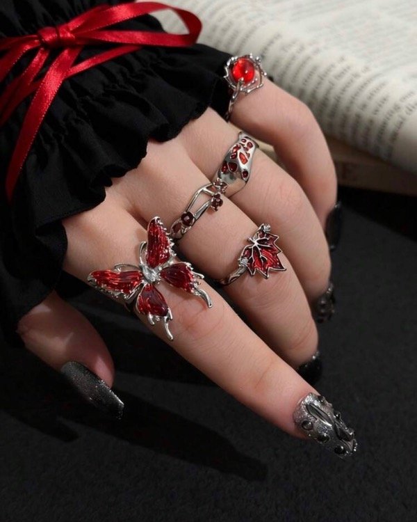 Producto - Set de anillo red Butterfly