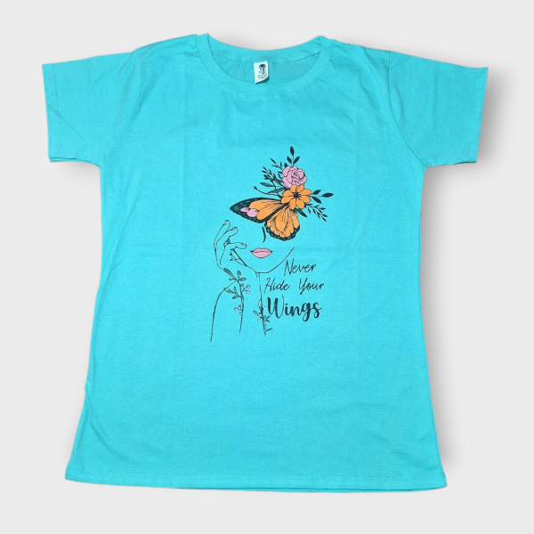 Producto - Remera Dama estampada Mariposa T4