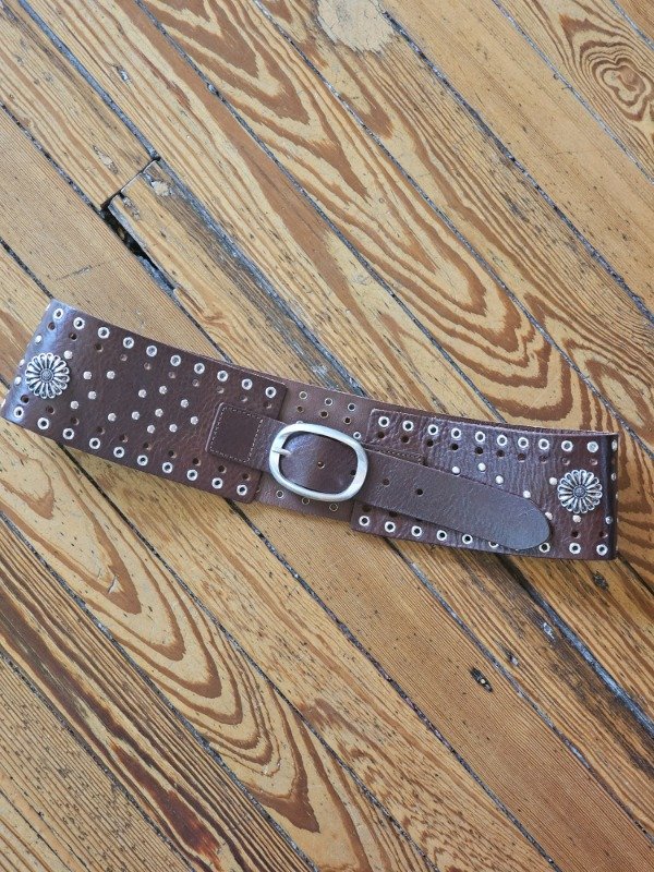 Producto - Faja Zara Cuero Marrón t.90