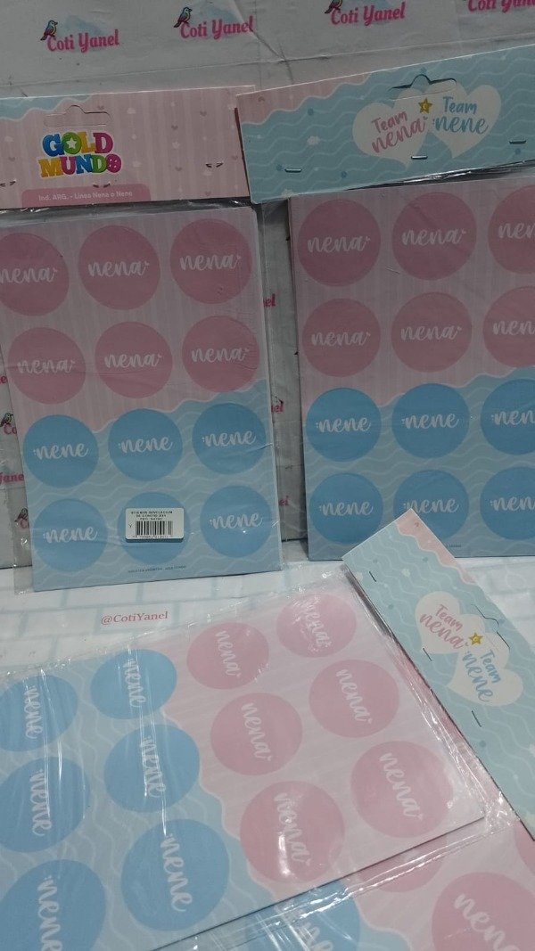 Producto - Stickers revelacion de genero 10 PLANCHAS (60 stickers)