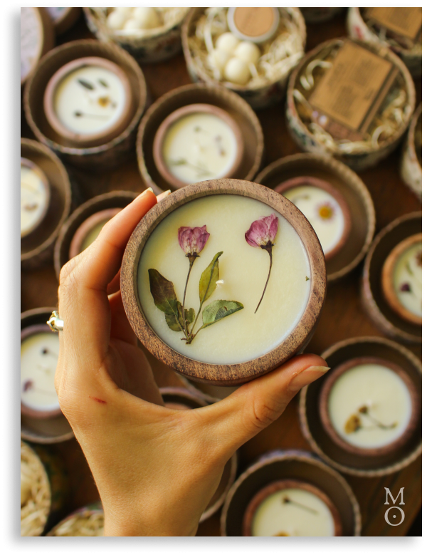 Producto - Velas Botánicas - Cuencos de madera