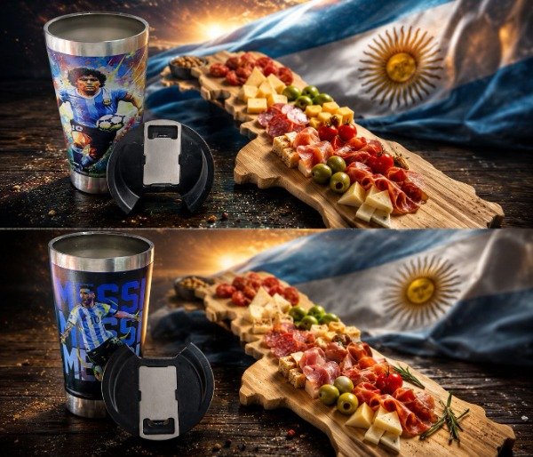 Producto - Combo cervecero térmico con diseño y tabla de picar